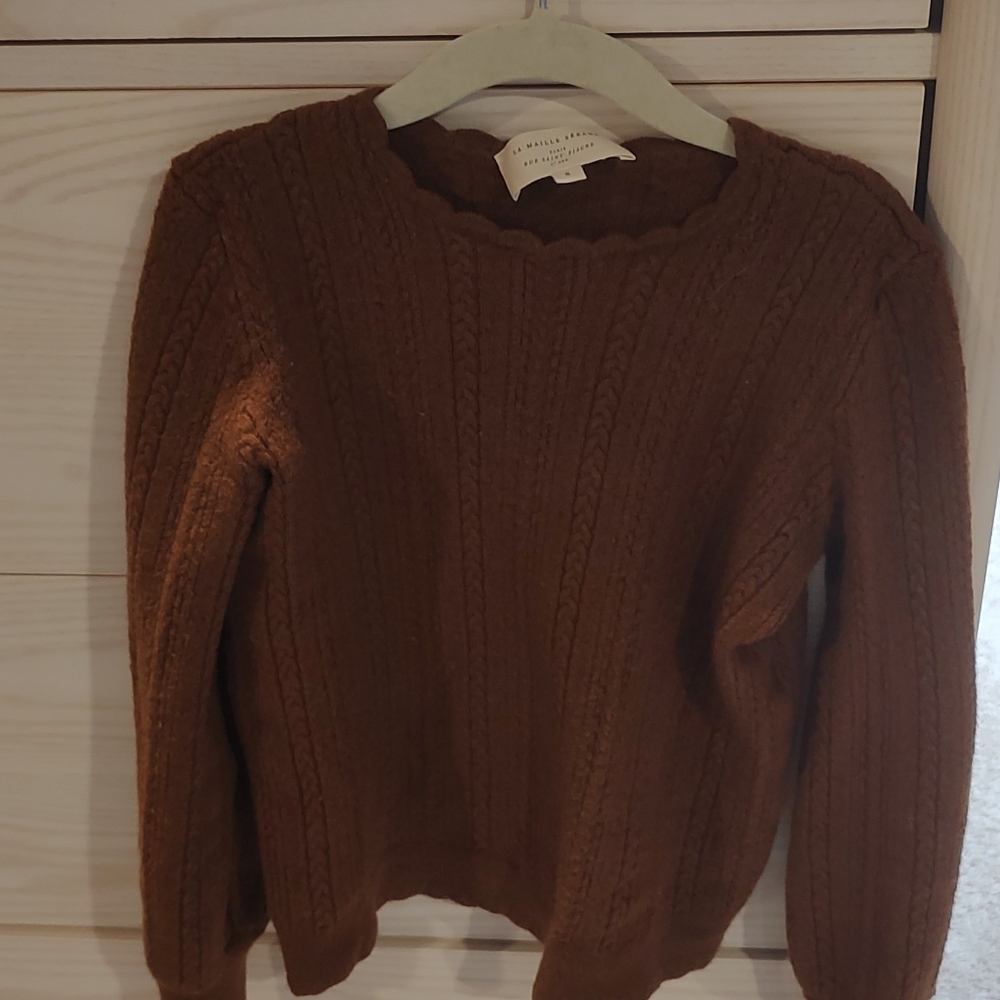Kid's Size Sezane Brown Ornella Sweater
